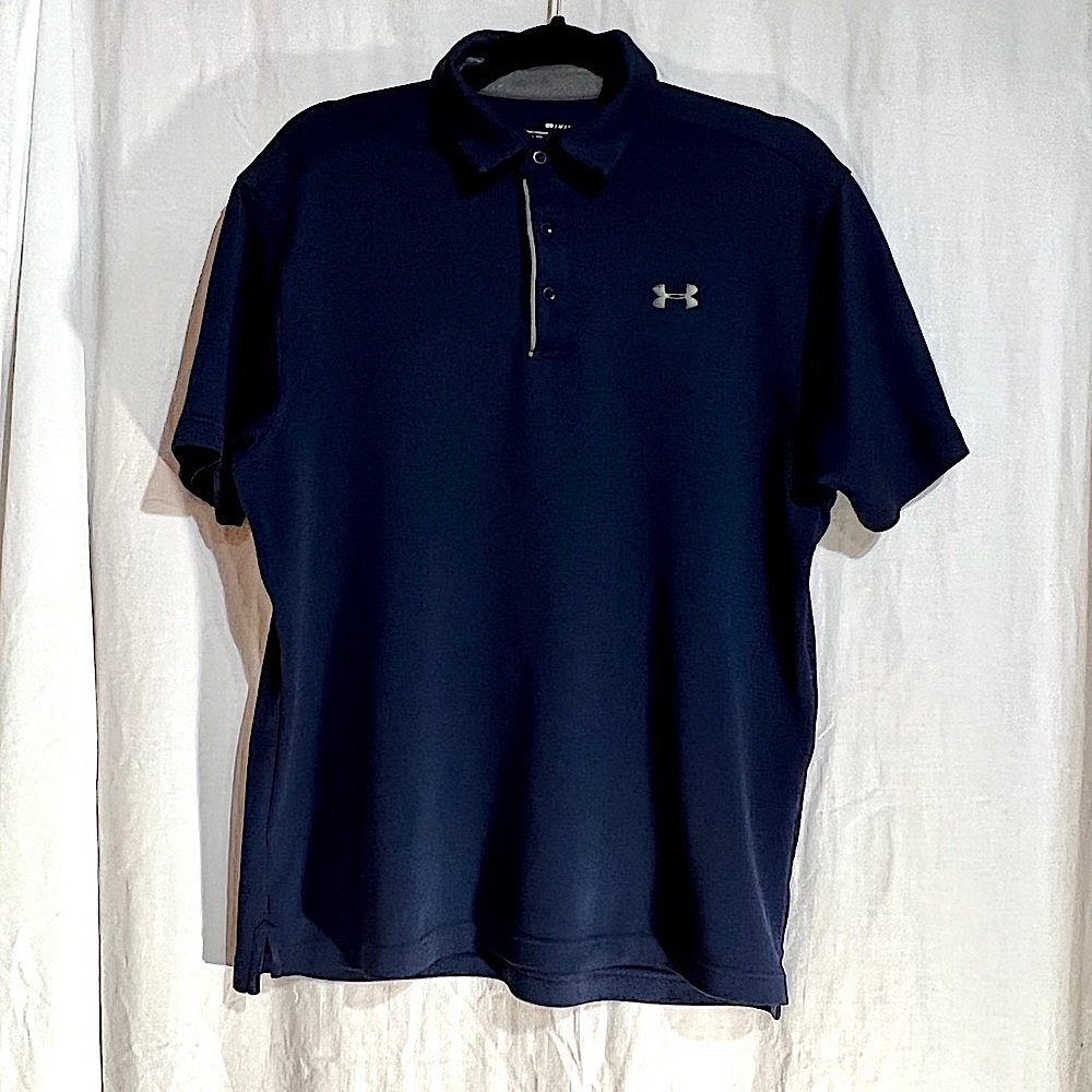 Under Armour Men’s Heat Gear Loose Blue Polo Shirt